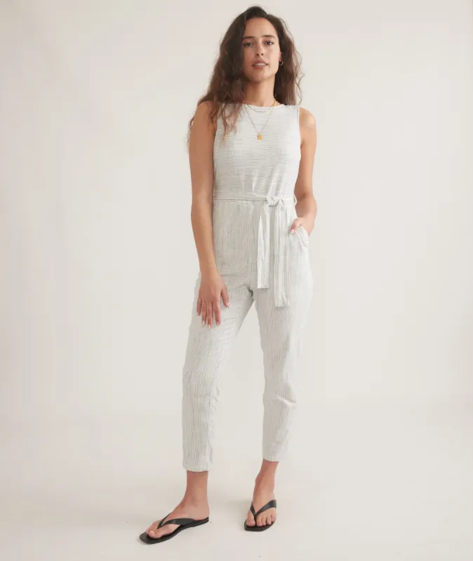 Eloise Belted Jumpsuit sold by Marine Layer