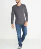 Double Knit Henley - Faded Black sold by Marine Layer