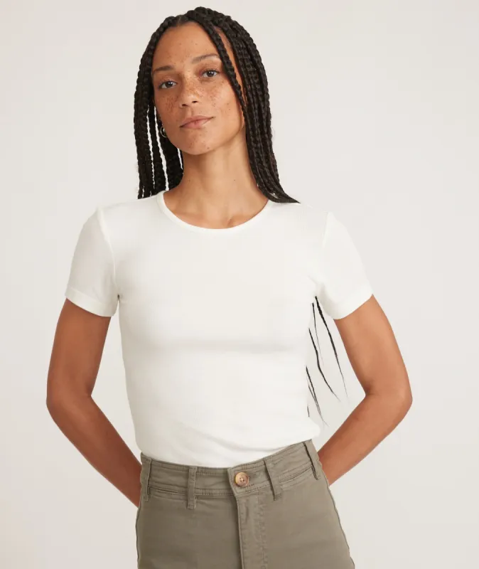 Lexi Rib Crew Tee sold by Marine Layer