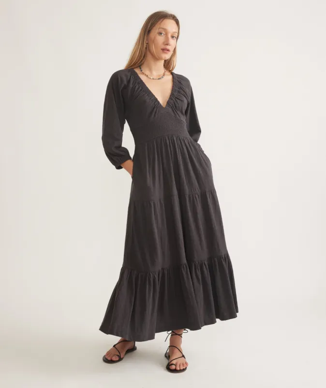 Florence Vintage Slub Midi Dress sold by Marine Layer