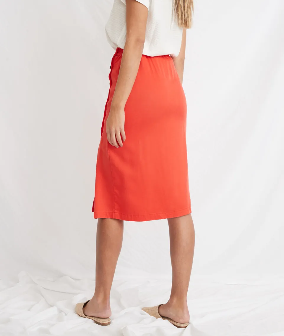 Cecille Skirt in Poppy Red sold by Marine Layer product image thumbnail 5