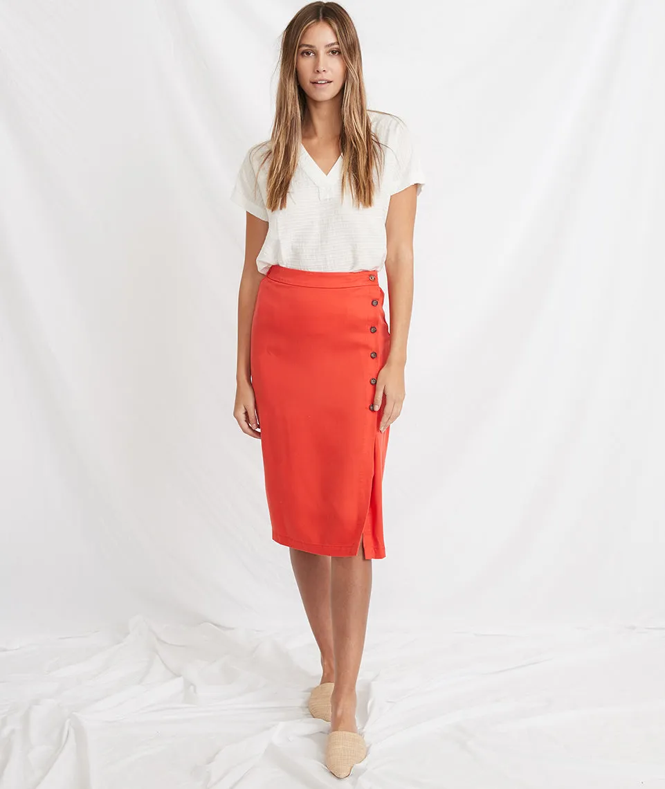 Cecille Skirt in Poppy Red sold by Marine Layer product image thumbnail 2