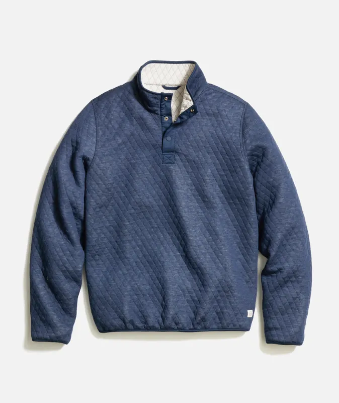 Men's Reversible Corbet Pullover in Navy/Oat sold by Marine Layer