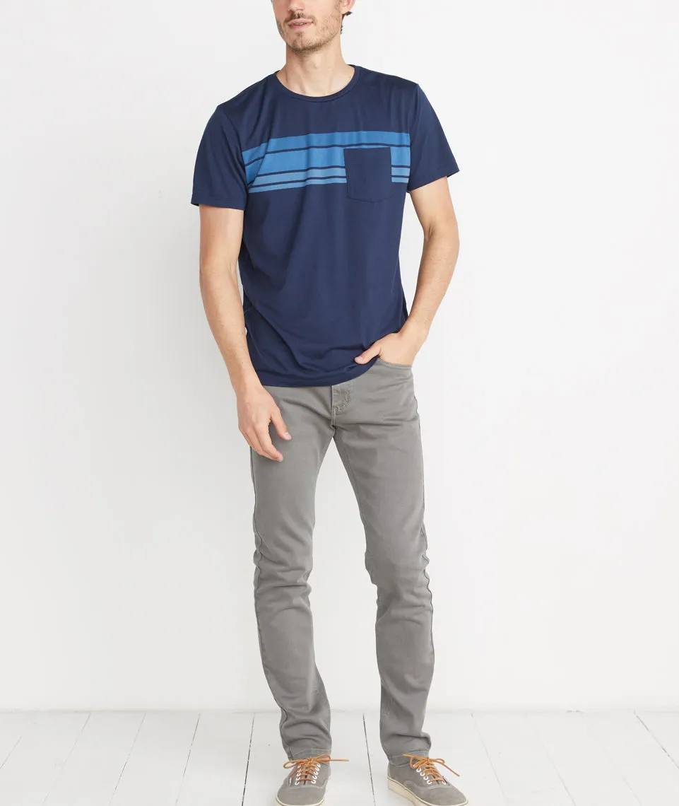 Sunset Stripe Pocket Tee sold by Marine Layer product image thumbnail 3