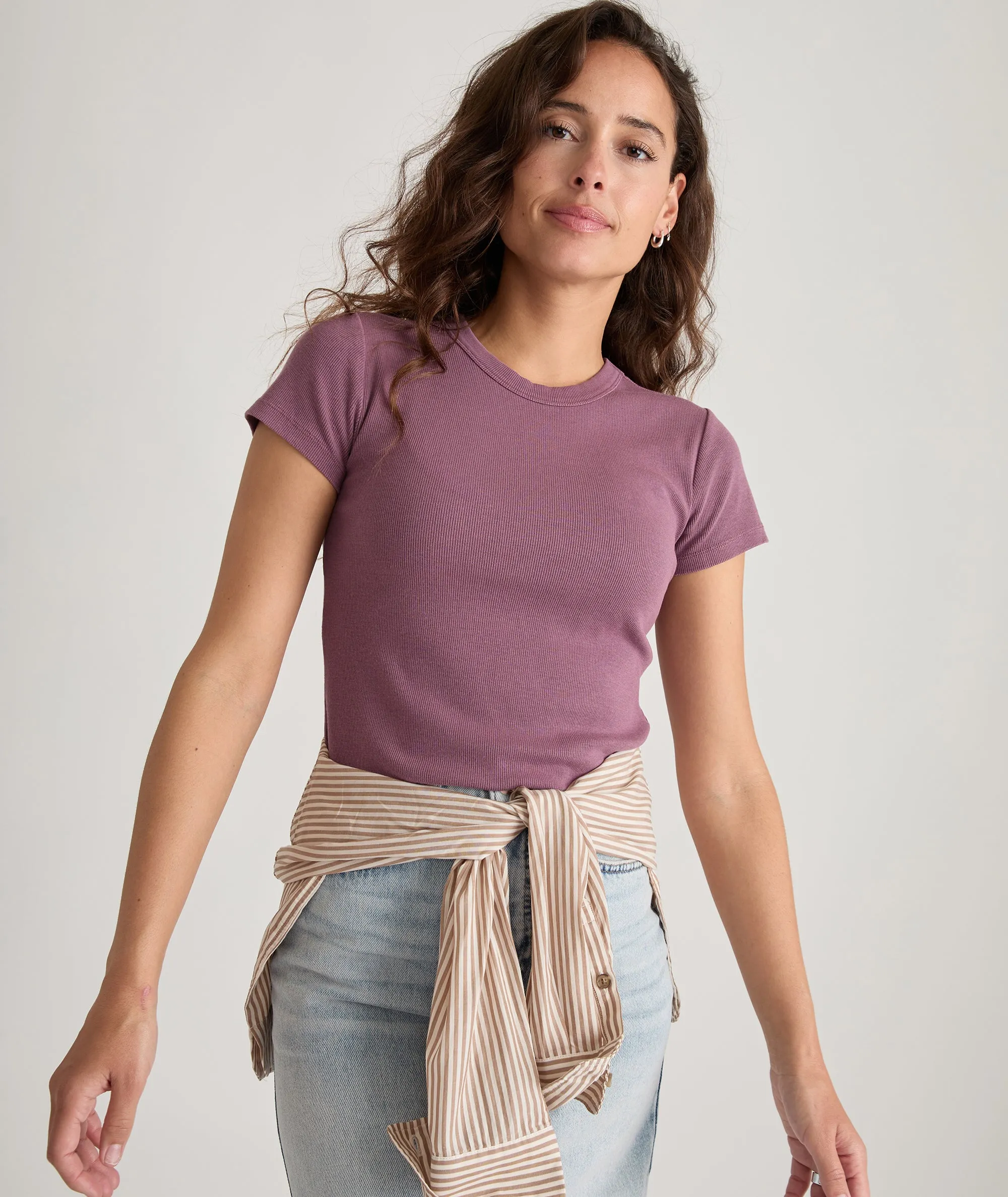 Lexi Rib Sun-In Crew Tee sold by Marine Layer product image thumbnail 5