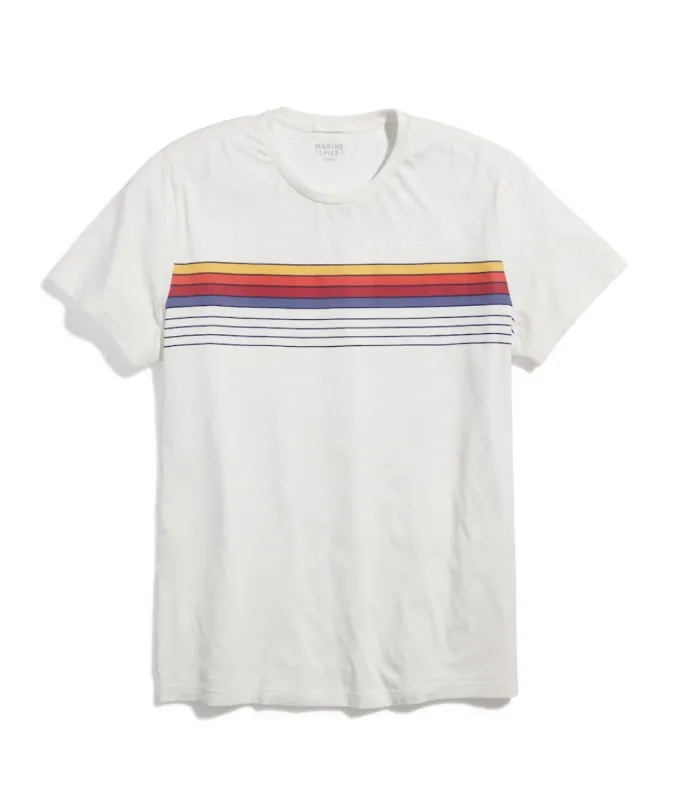 Signature Crew Graphic Tee in Antique White sold by Marine Layer