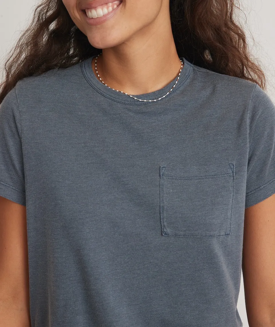 Crop Pocket Tee in Parisian Night sold by Marine Layer product image thumbnail 3