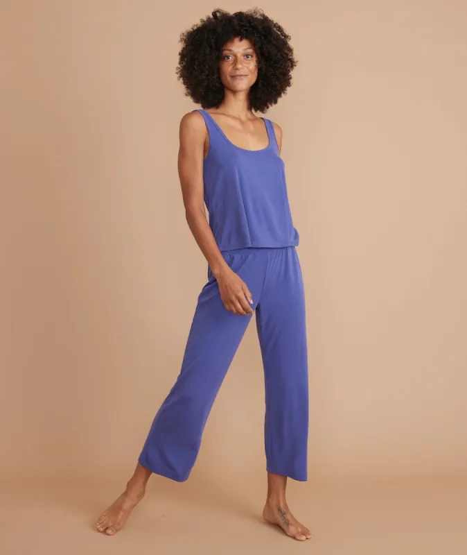 Luxe Rib 7/8 Pant in Orient Blue sold by Marine Layer