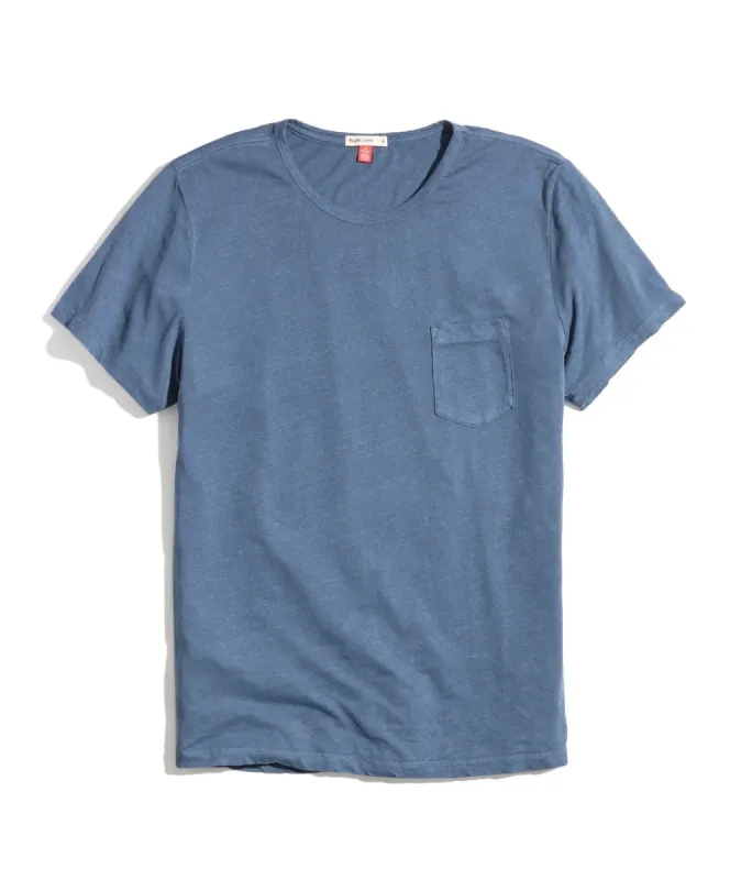 Relaxed Hemp Cotton Pocket Tee in Dark Denim sold by Marine Layer