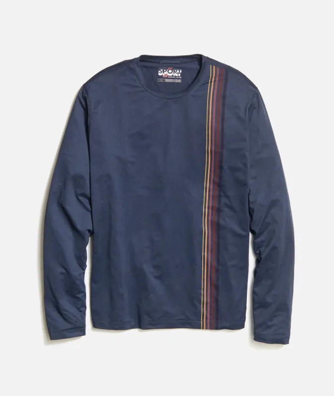 Re-Spun Sport Crew Graphic Long Sleeve Tee sold by Marine Layer