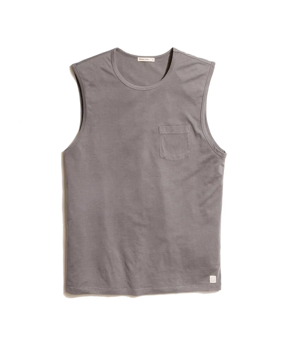 Arturo Muscle Tank in Faded Black sold by Marine Layer