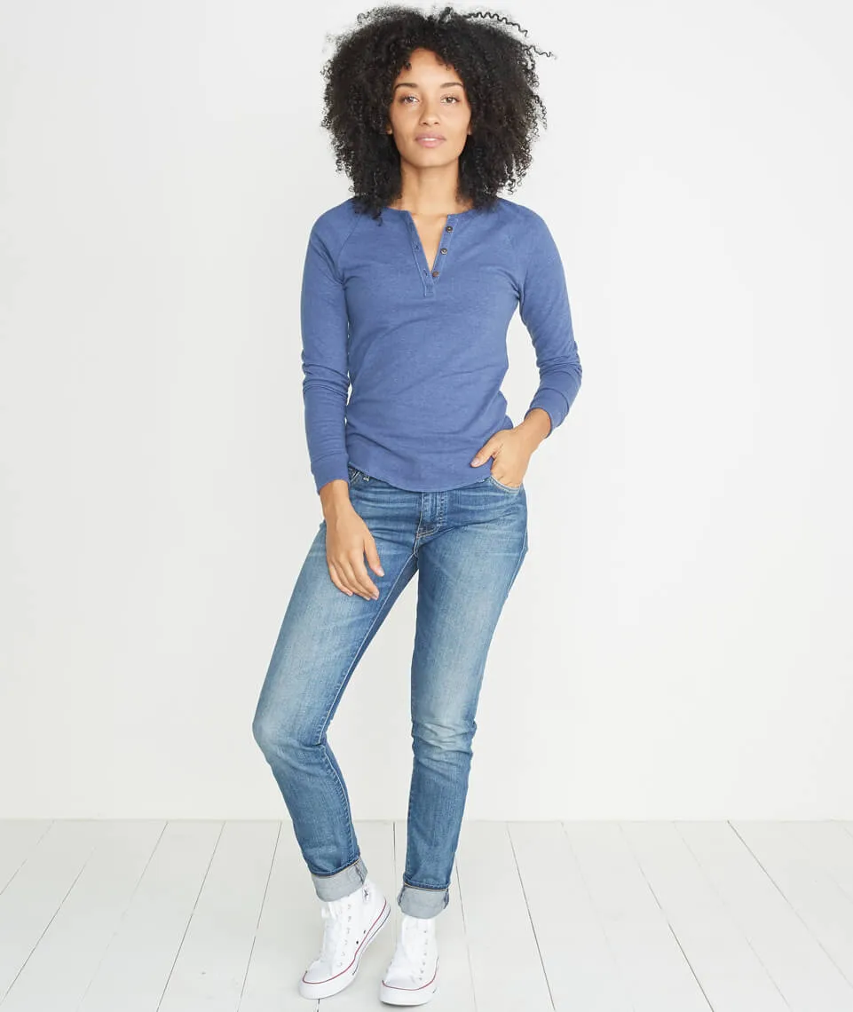 Double Knit Henley in Twilight sold by Marine Layer product image thumbnail 3
