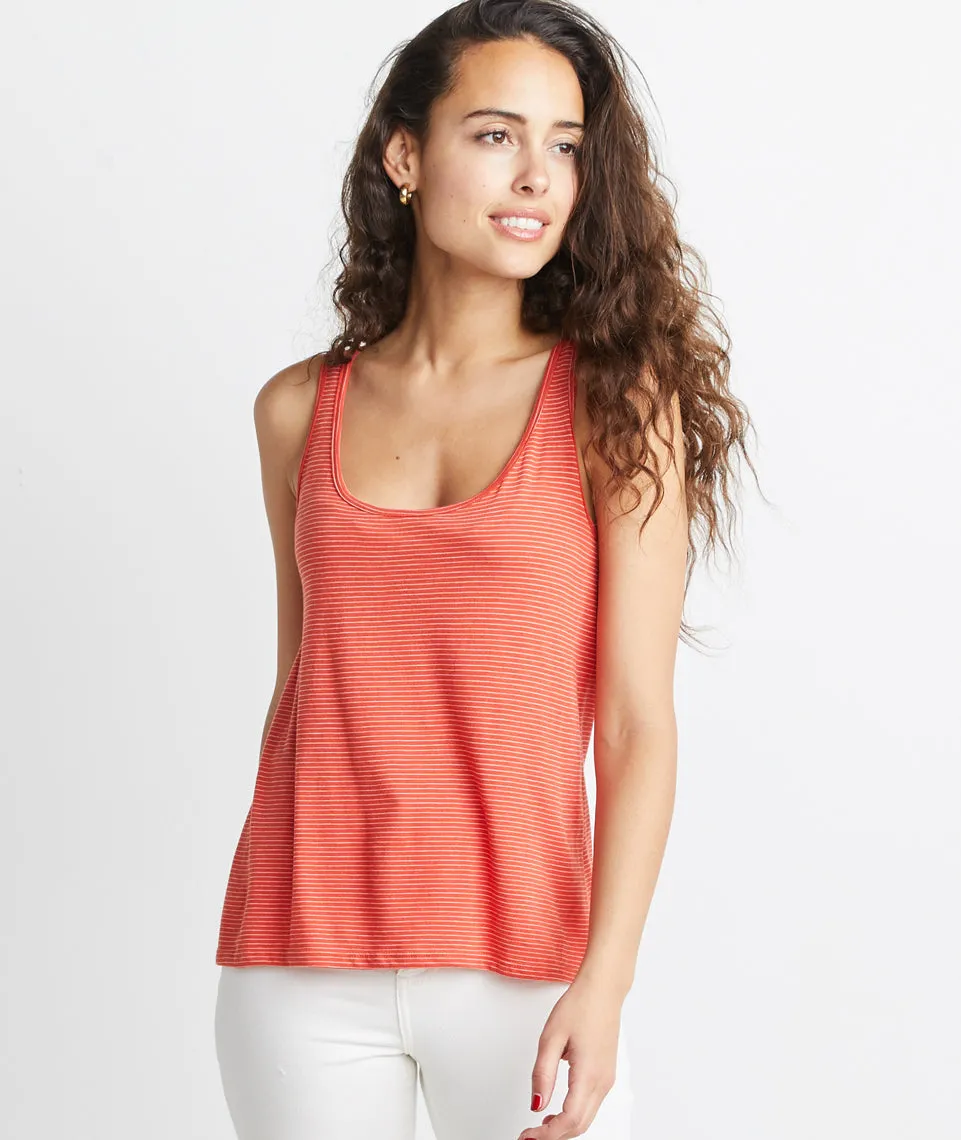 Logan Tank in Red Stripe sold by Marine Layer
