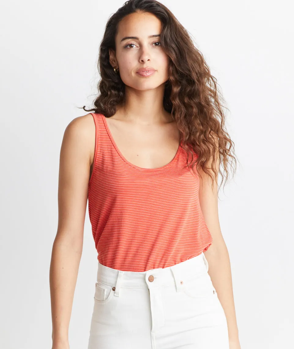 Logan Tank in Red Stripe sold by Marine Layer product image thumbnail 4