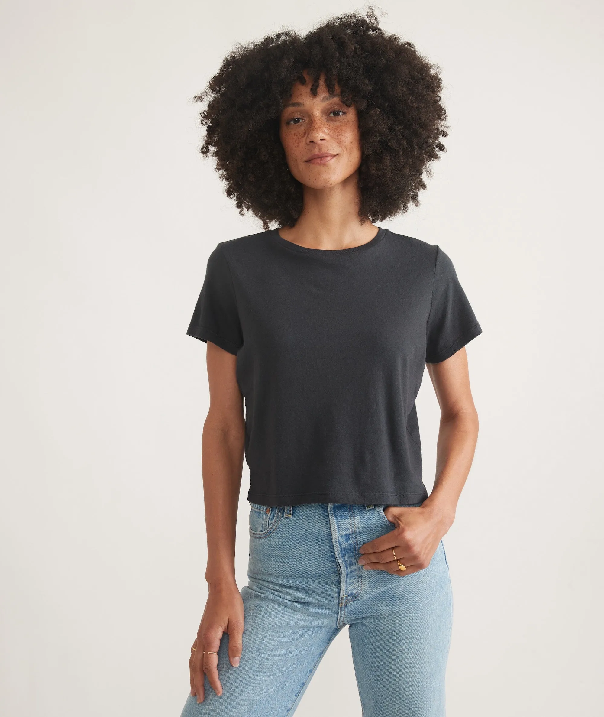 Easy Crew Crop Tee sold by Marine Layer