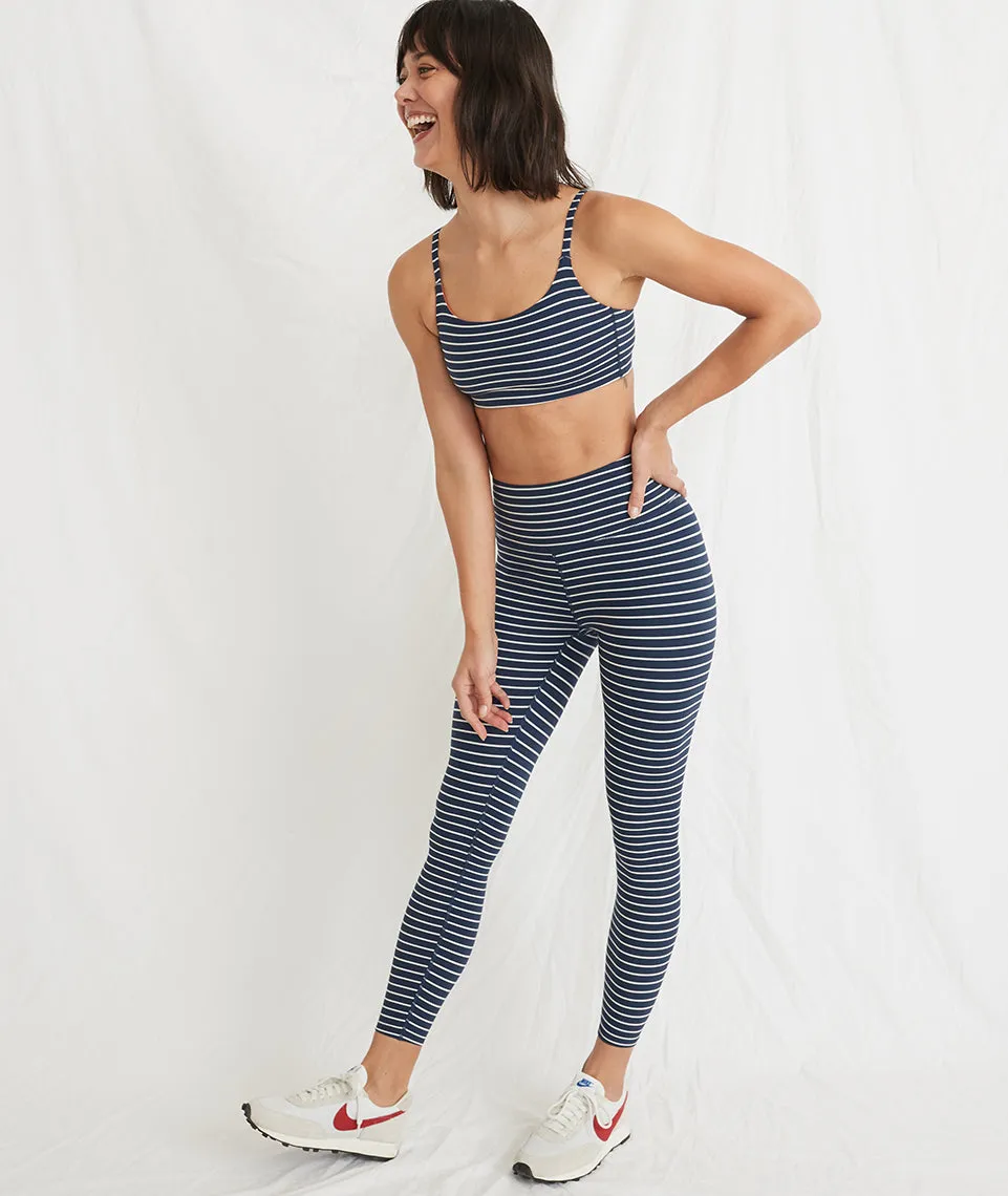 Chill Legging in Navy/White Stripe sold by Marine Layer