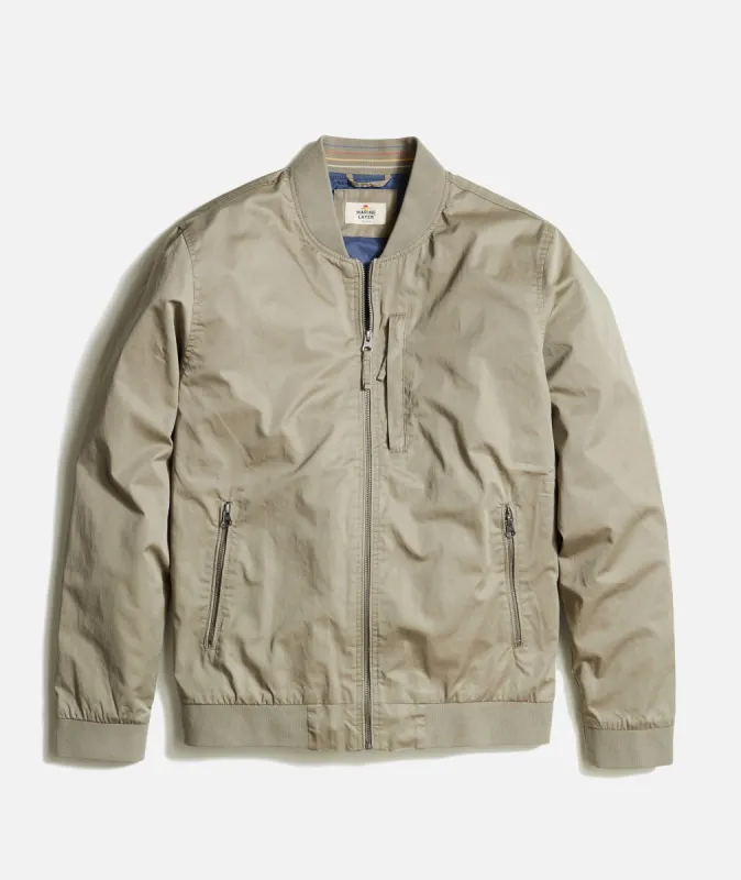 Rossland Wax Canvas Bomber sold by Marine Layer