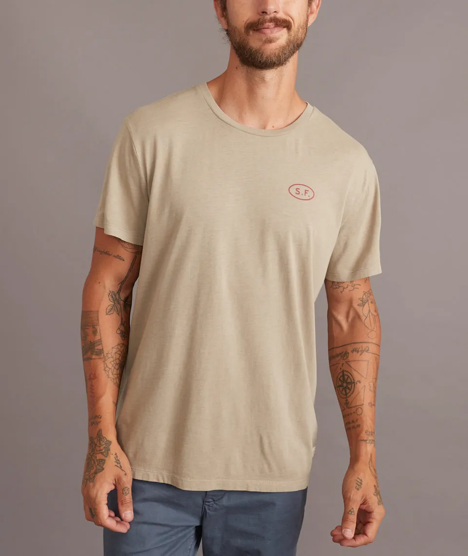 Signature Crew Graphic Tee in Chinchilla sold by Marine Layer product image thumbnail 5