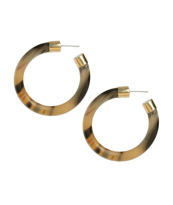 Soko Capped Horn Hoops in Natural sold by Marine Layer
