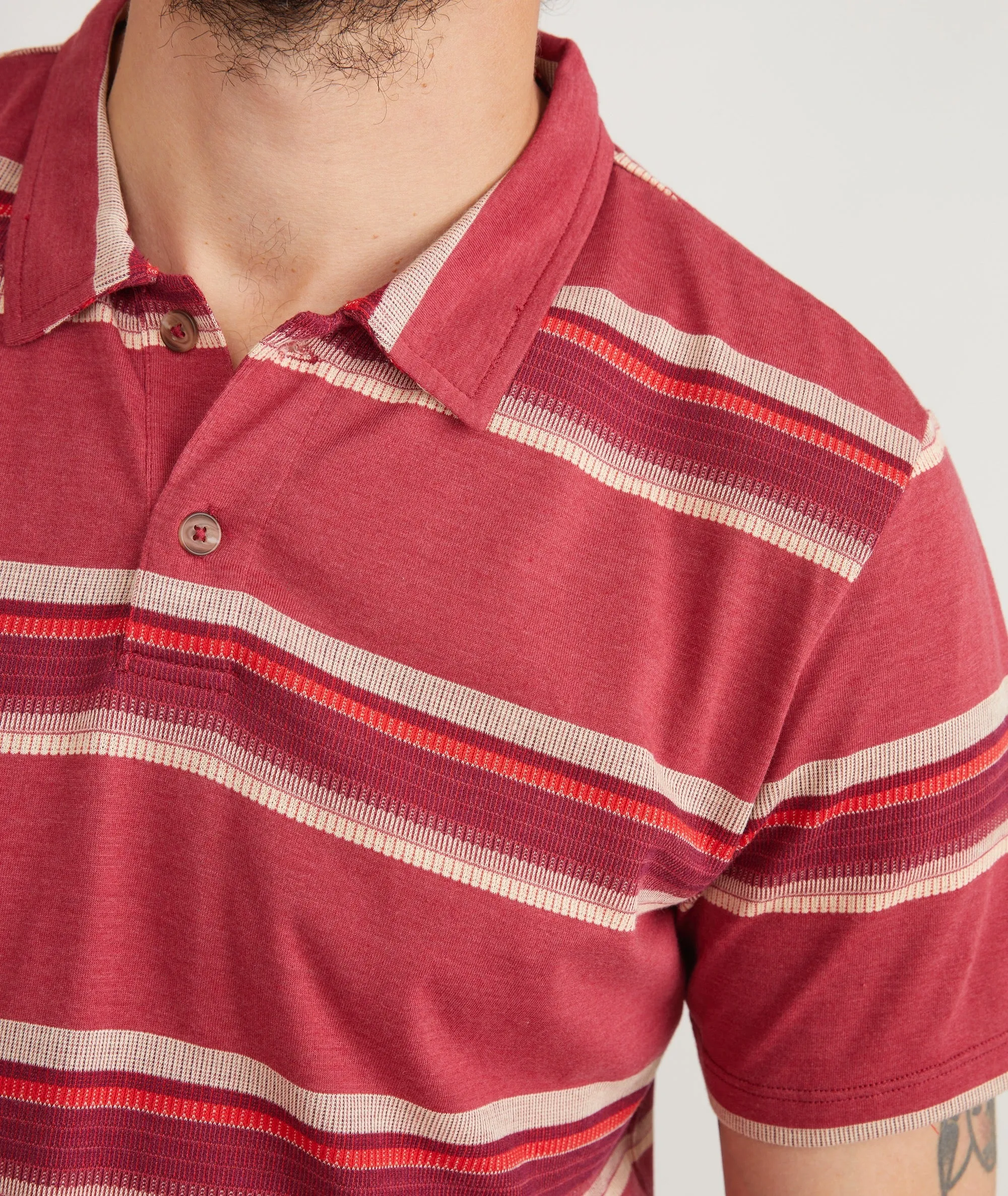 Textured Stripe Polo sold by Marine Layer product image thumbnail 3
