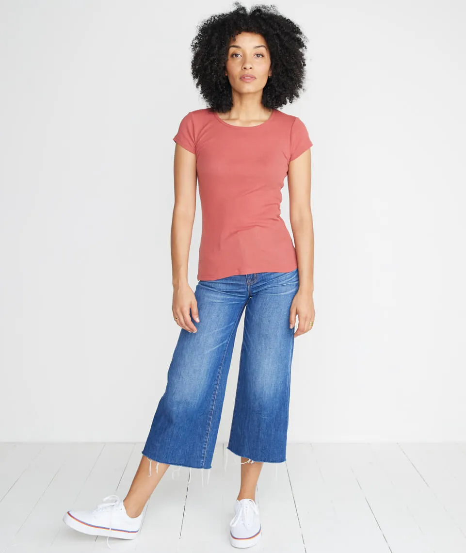 Lila Rib Scoopneck in Brick sold by Marine Layer product image thumbnail 3