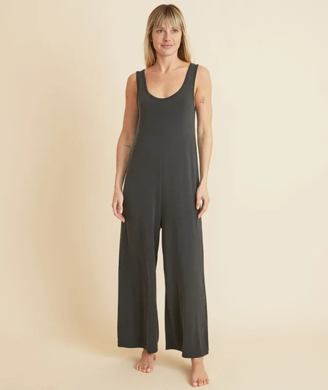 Luxe Rib Jumpsuit in Faded Black sold by Marine Layer