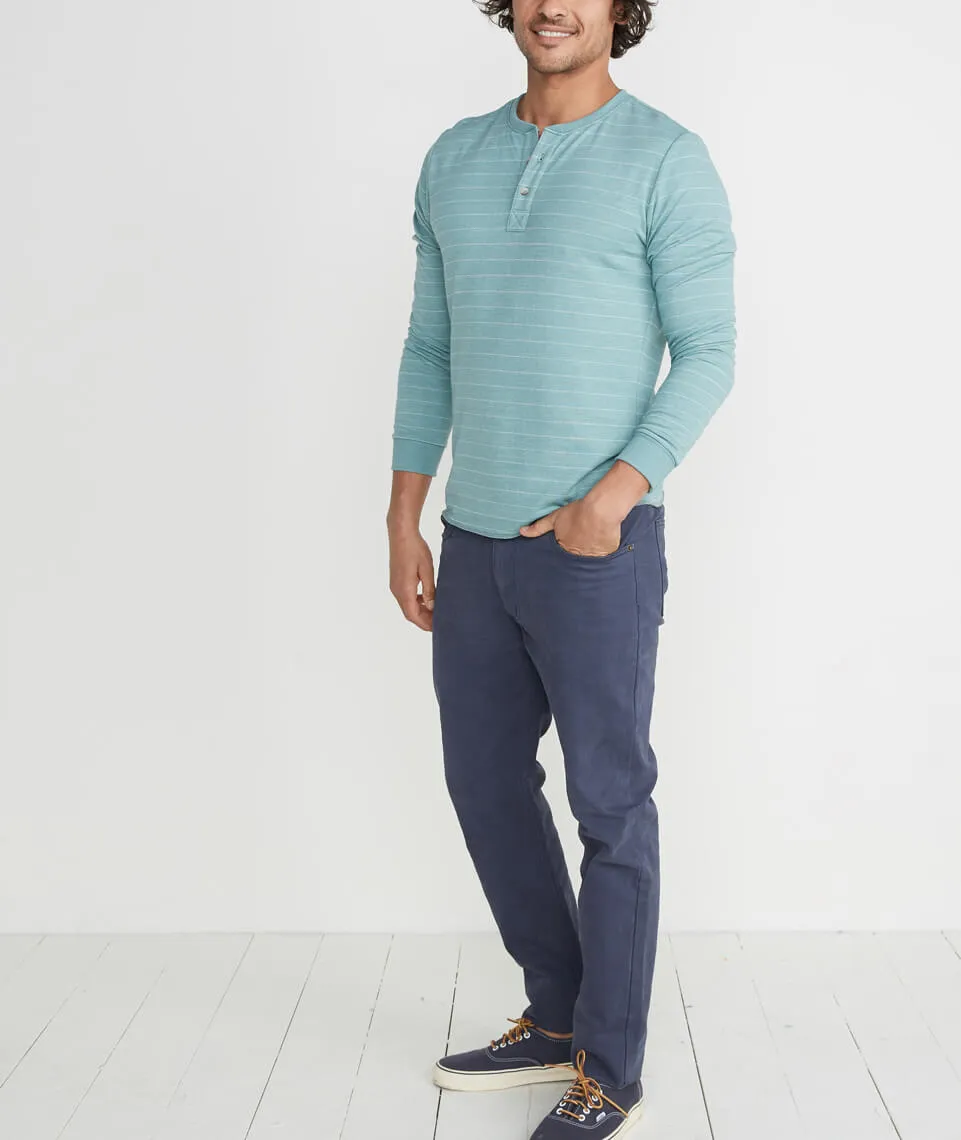 Double Knit Henley in Surf Green sold by Marine Layer product image thumbnail 4