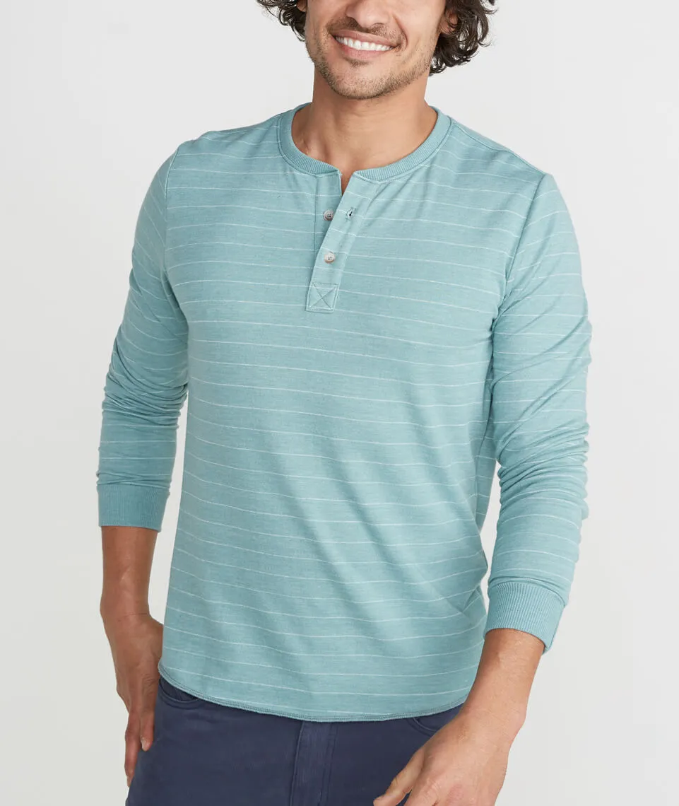 Double Knit Henley in Surf Green sold by Marine Layer product image thumbnail 2