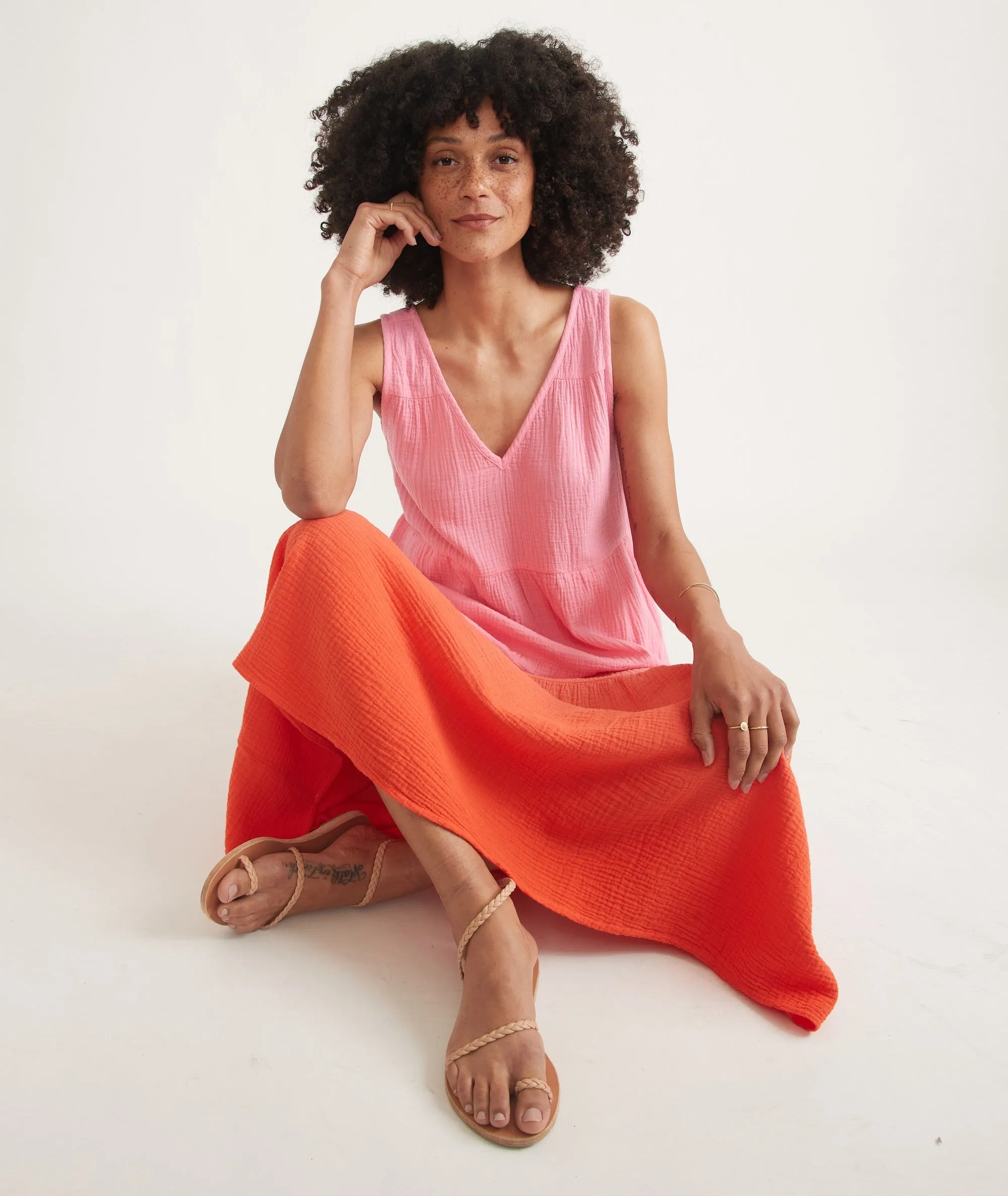 Corinne Double Cloth Maxi Dress sold by Marine Layer product image thumbnail 2