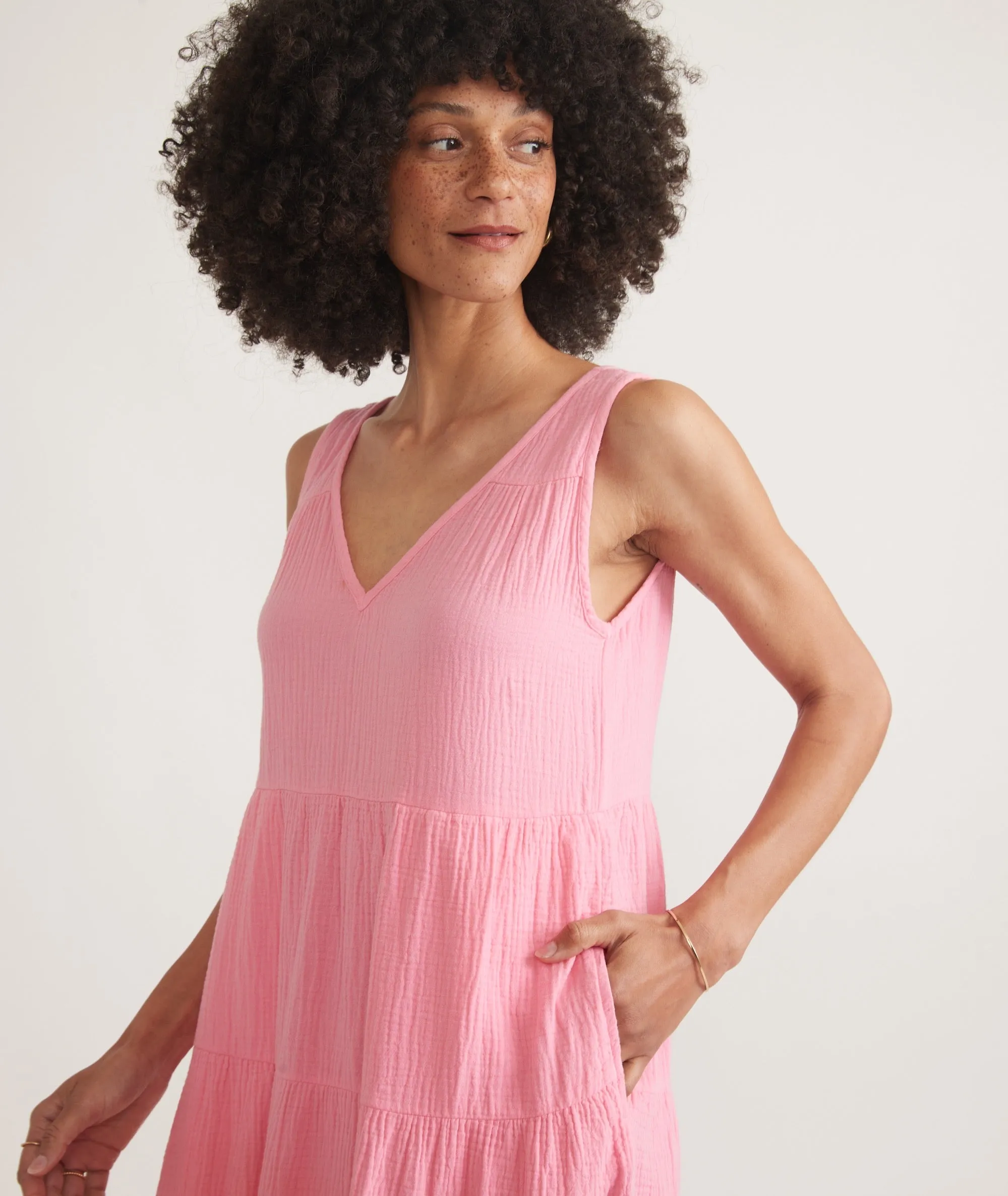 Corinne Double Cloth Maxi Dress sold by Marine Layer product image thumbnail 5