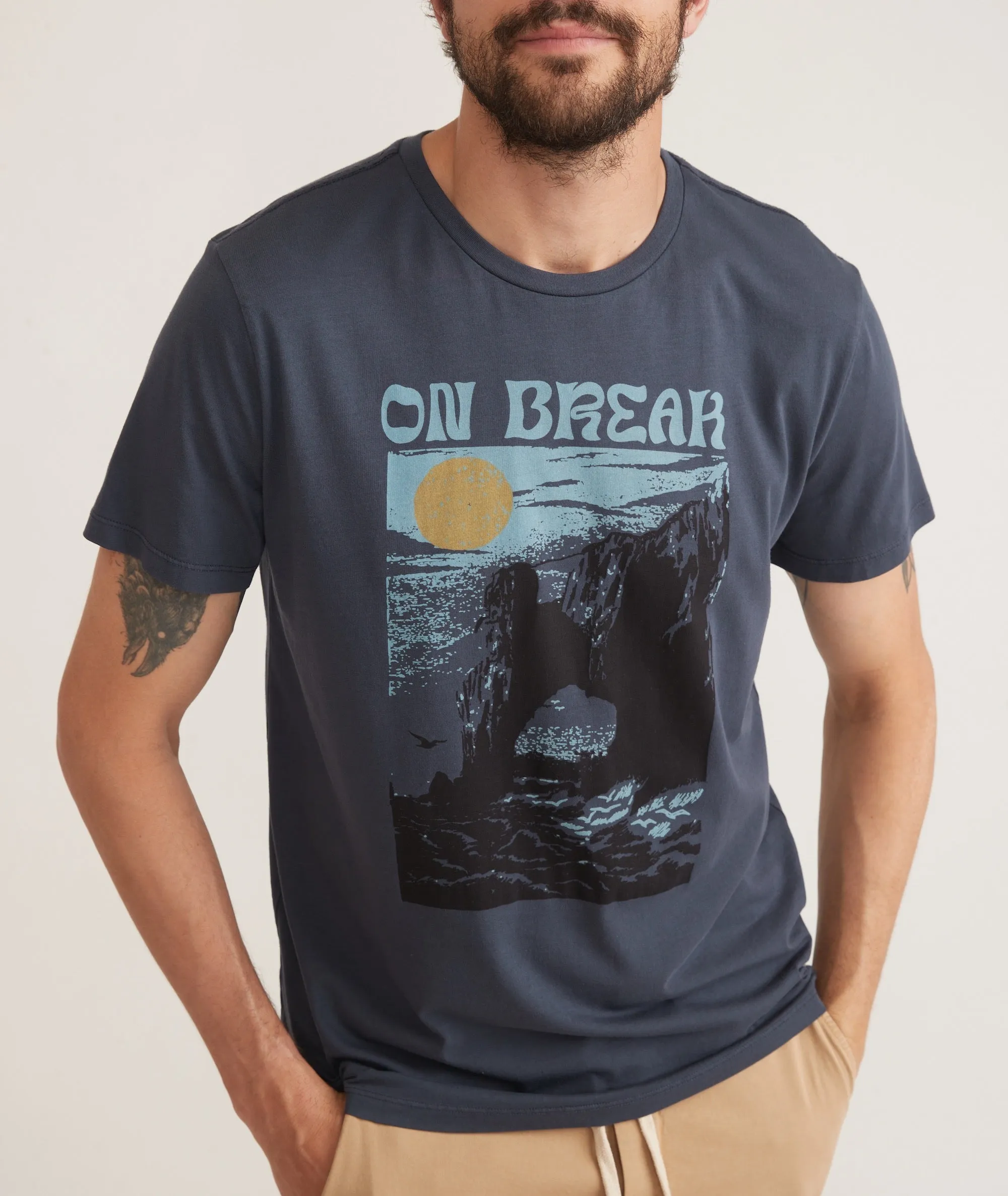 Signature Crew Graphic Tee sold by Marine Layer product image thumbnail 2