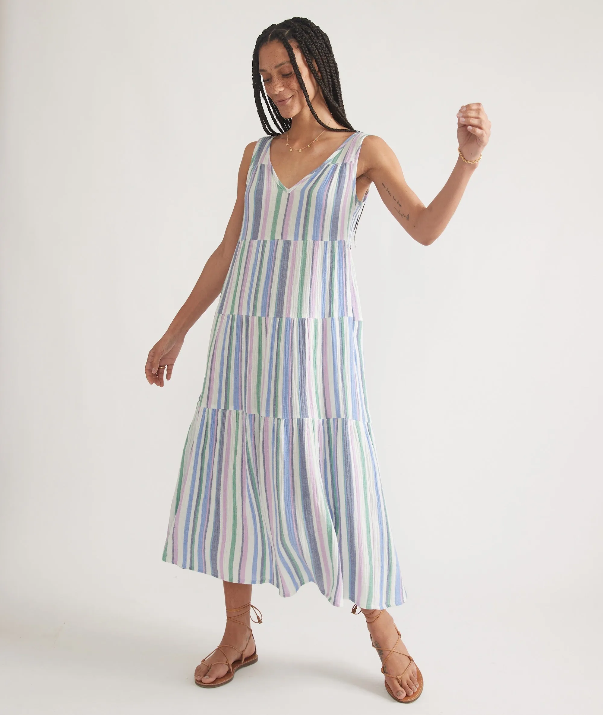 Corinne Double Cloth Maxi Dress sold by Marine Layer product image thumbnail 3