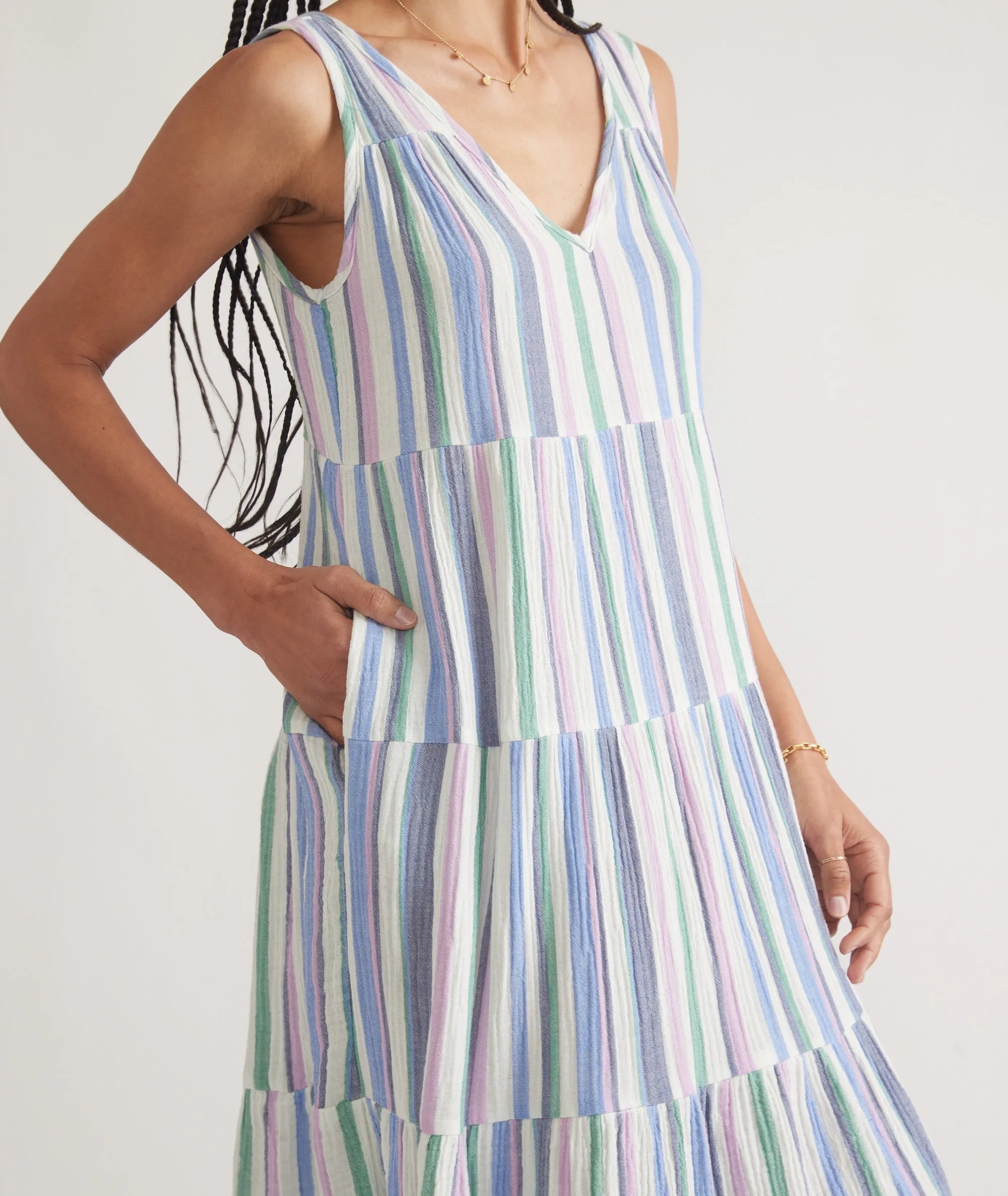 Corinne Double Cloth Maxi Dress sold by Marine Layer product image thumbnail 2
