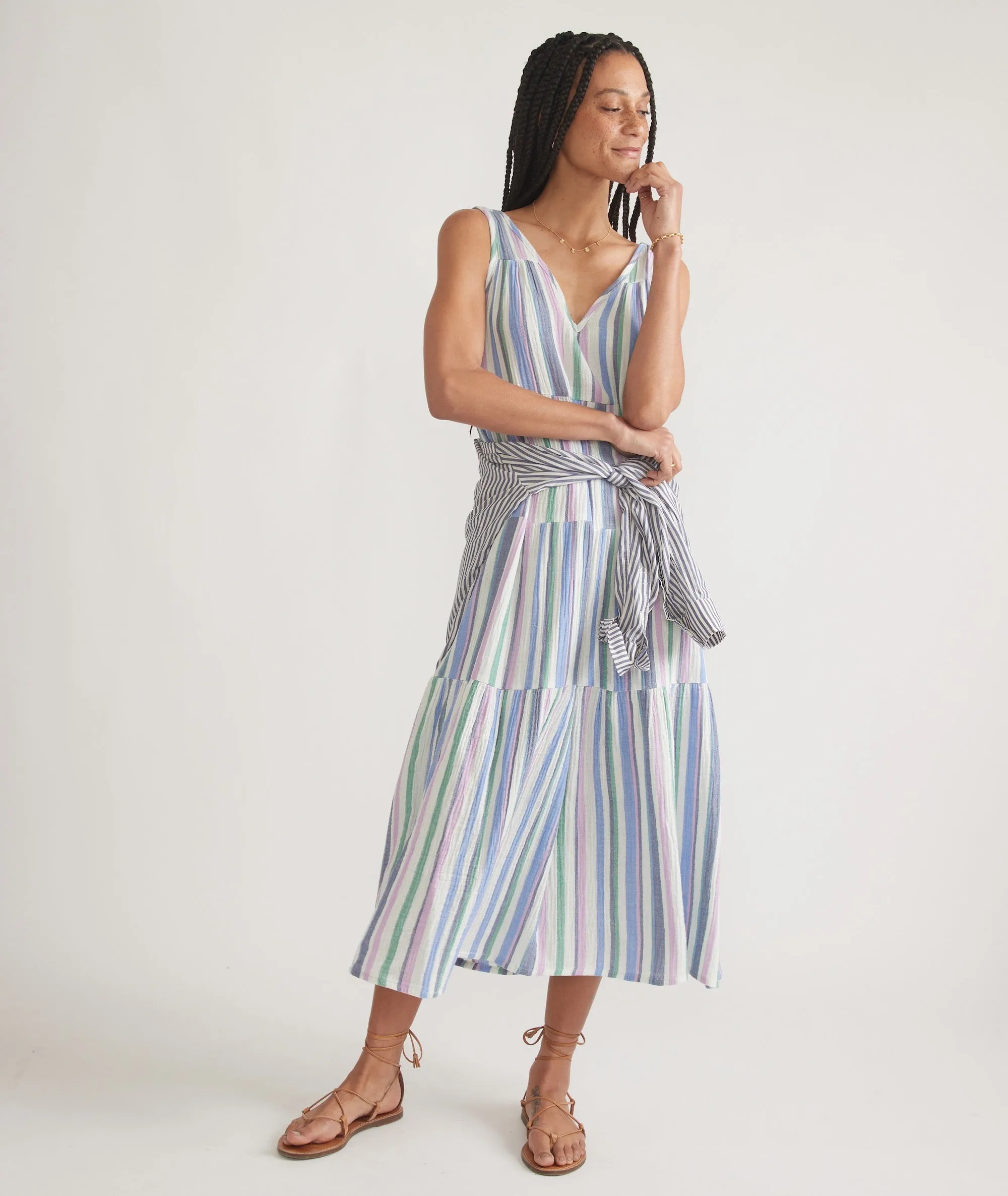 Corinne Double Cloth Maxi Dress sold by Marine Layer product image thumbnail 5