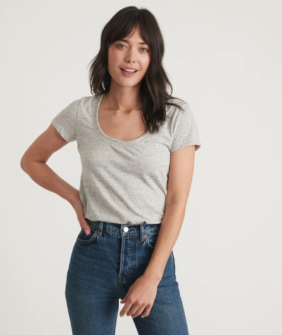 Scoop Neck Tee in Ash Neps sold by Marine Layer product image thumbnail 4