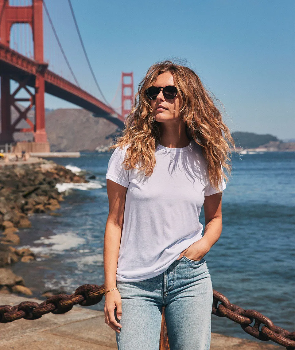 Women's Signature Crew in White sold by Marine Layer product image thumbnail 2