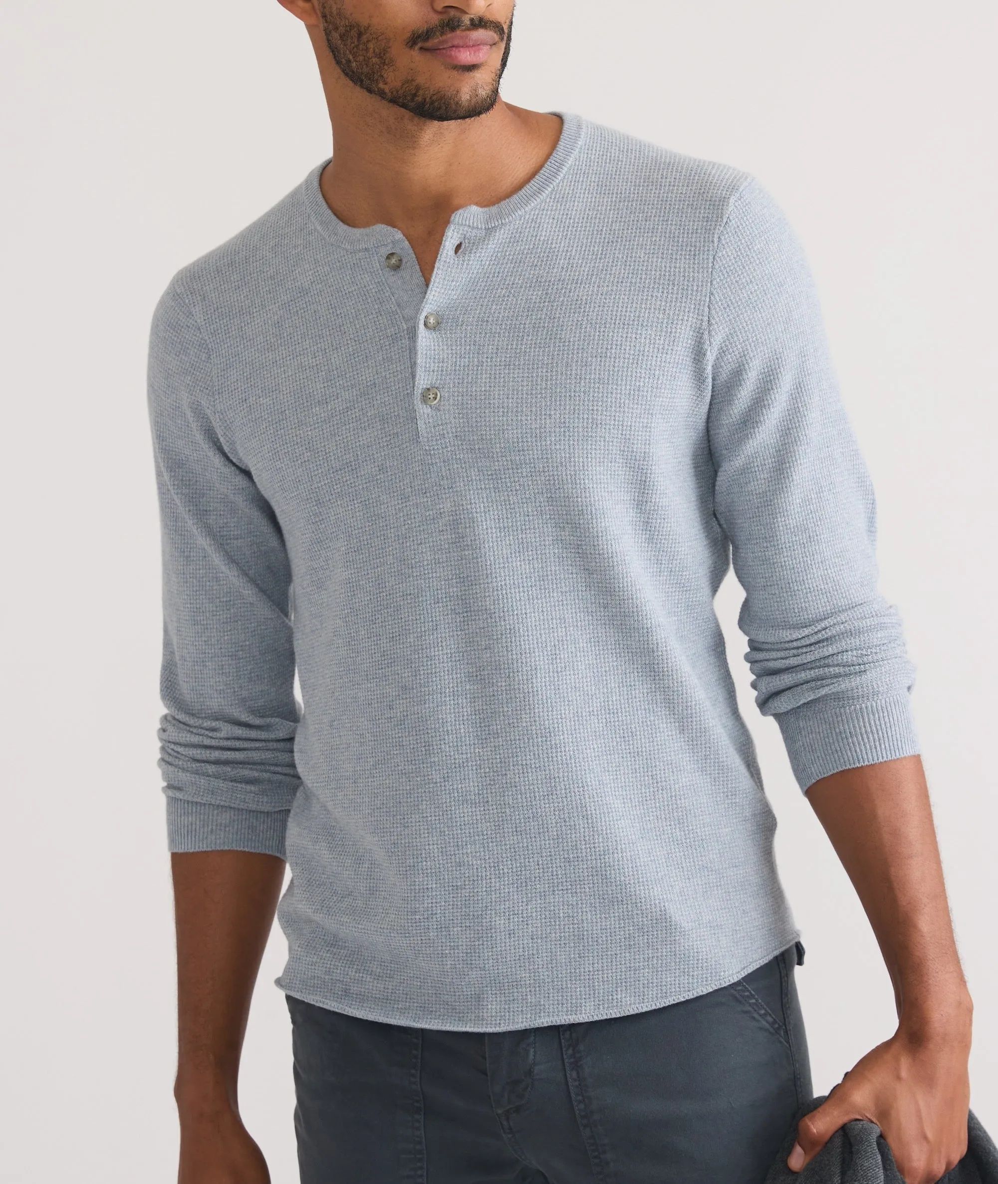 Merino Blend Sweater Henley sold by Marine Layer product image thumbnail 2