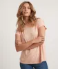 Swing Crew Tee in Shell Coral sold by Marine Layer