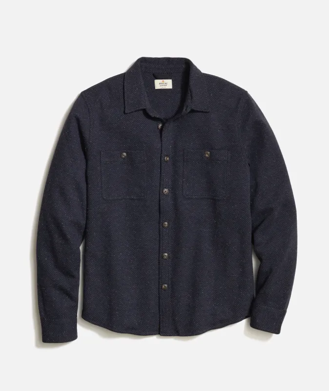 Pacifica Stretch Twill Overshirt sold by Marine Layer