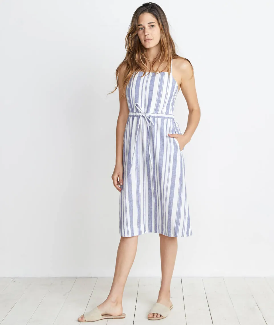 Lily Dress in Blue/White Stripe sold by Marine Layer product image thumbnail 3