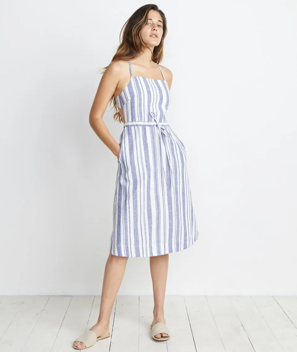 Lily Dress in Blue/White Stripe sold by Marine Layer product image thumbnail 4