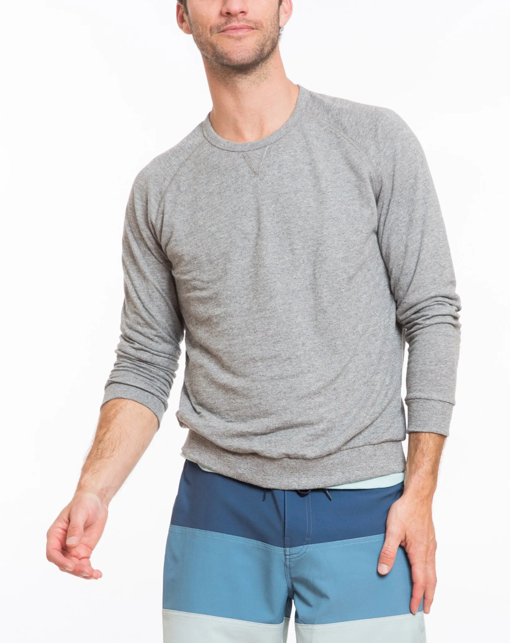 Double Knit Raglan - Heather Grey sold by Marine Layer product image thumbnail 2