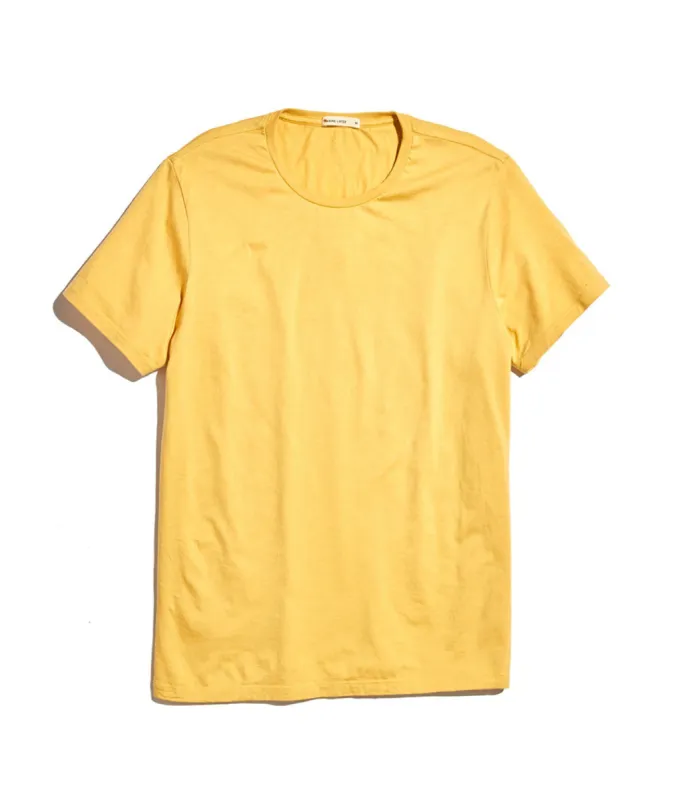 Signature Crewneck in Yellow Ochre sold by Marine Layer