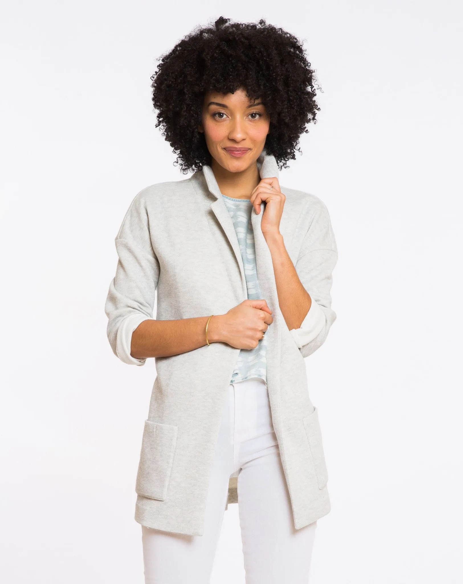 Oversized Hemingway Jacket - Heather Grey Terry sold by Marine Layer product image thumbnail 2