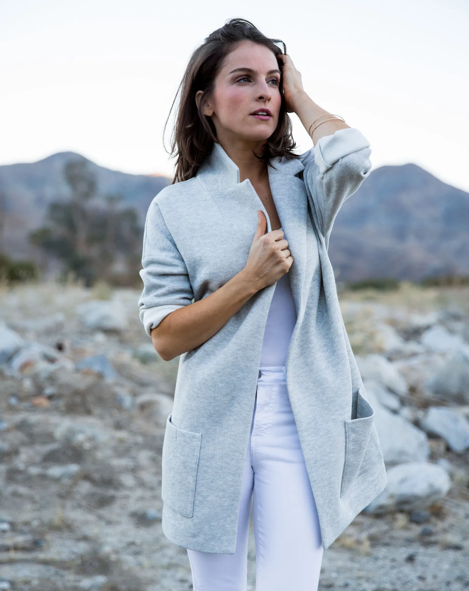 Oversized Hemingway Jacket - Heather Grey Terry sold by Marine Layer product image thumbnail 4