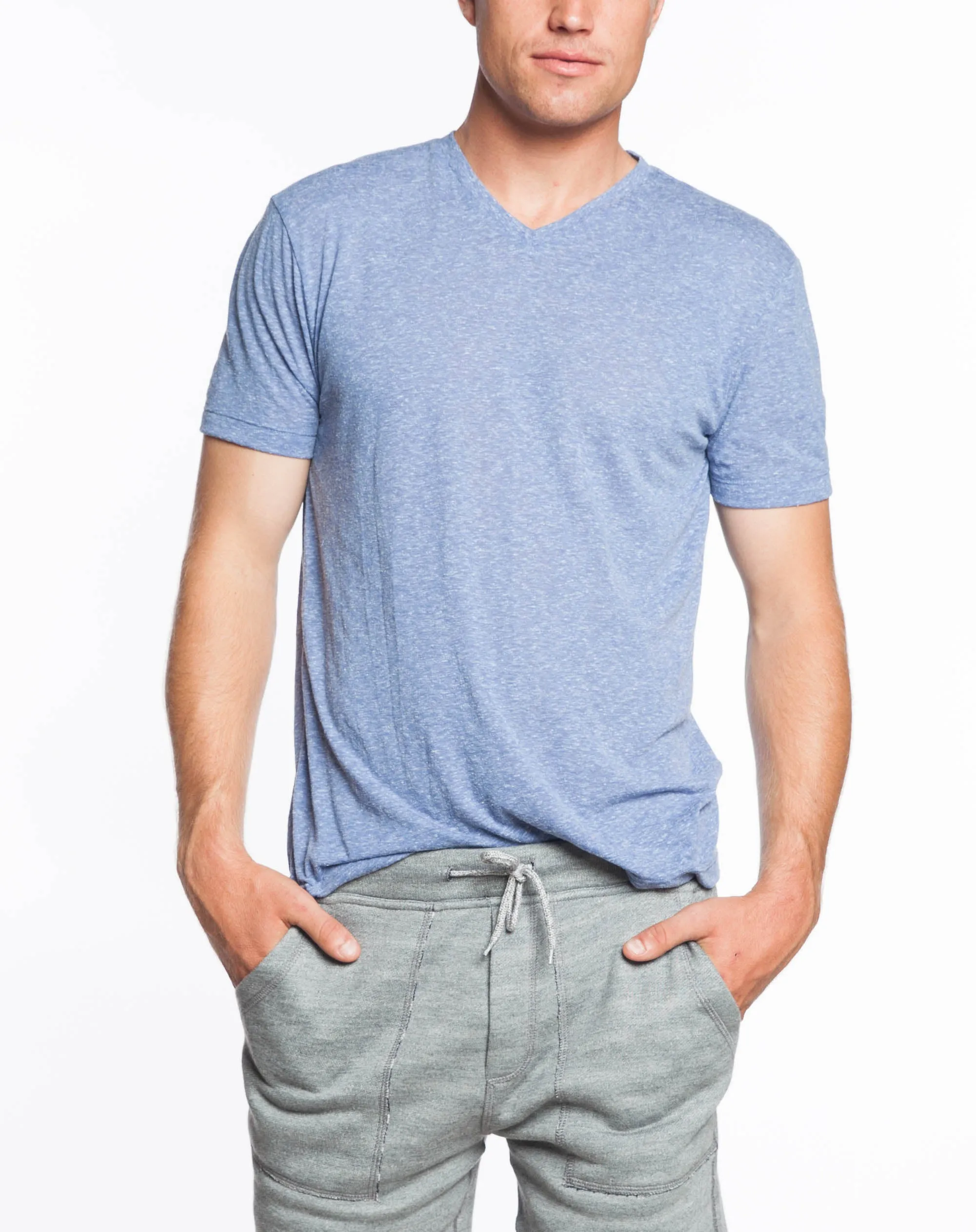 Melange V-Neck Tee - Periwinkle sold by Marine Layer product image thumbnail 2