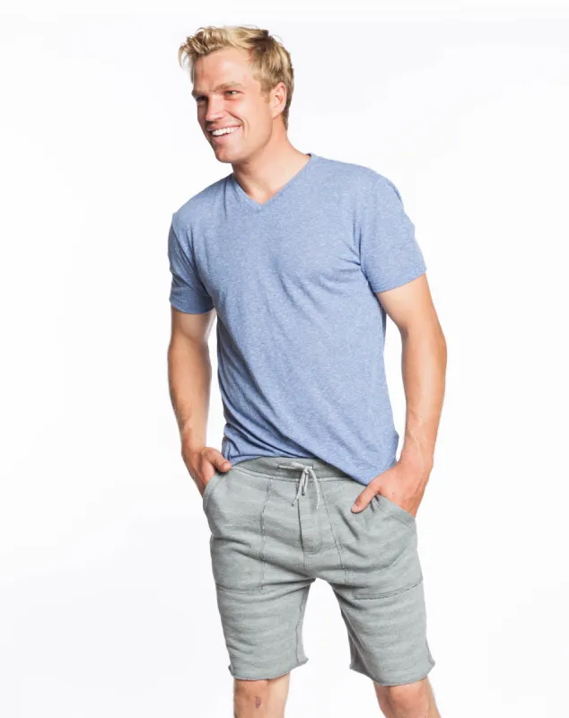 Melange V-Neck Tee - Periwinkle sold by Marine Layer