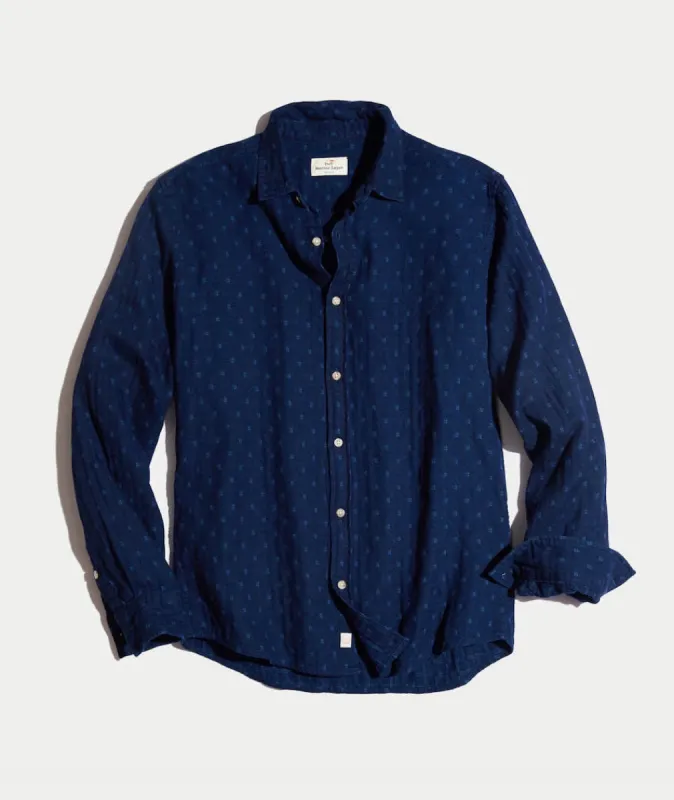 Hudson Indigo Button Down sold by Marine Layer