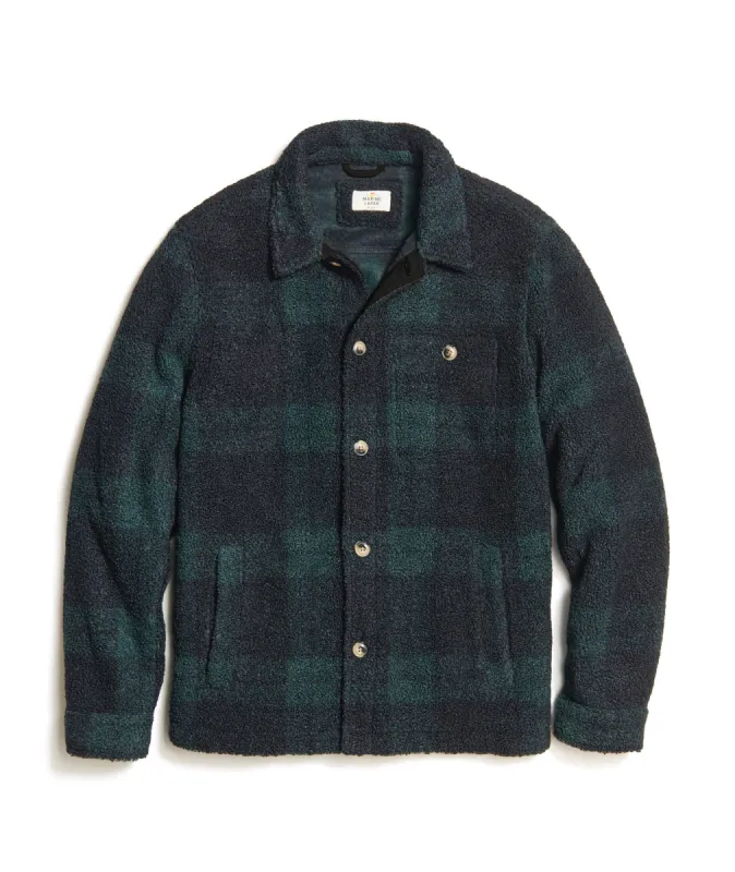 Sherpa Plaid Overshirt made by Marine Layer