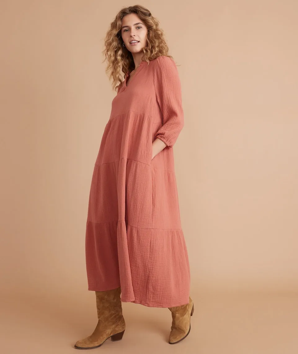 Annabella Maxi Dress in Rosewood sold by Marine Layer product image thumbnail 3